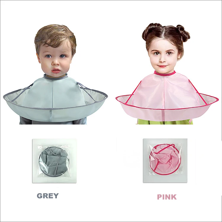 Reusable Kids Haircut Cape Barber Hair Cutting Cape Tools Foldable Hair Catch for Home Use Hairdressing Apron Baby Accessories