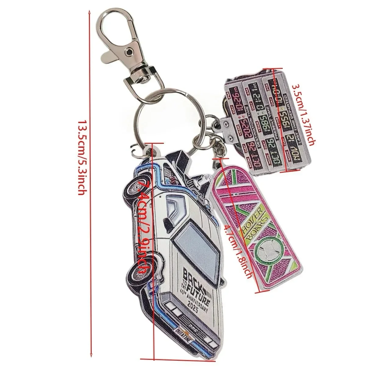 Zurück in die Zukunft Stil Metall-Automodell Schlüsselanhänger Fan-Kollektion Geschenk – Detail 1