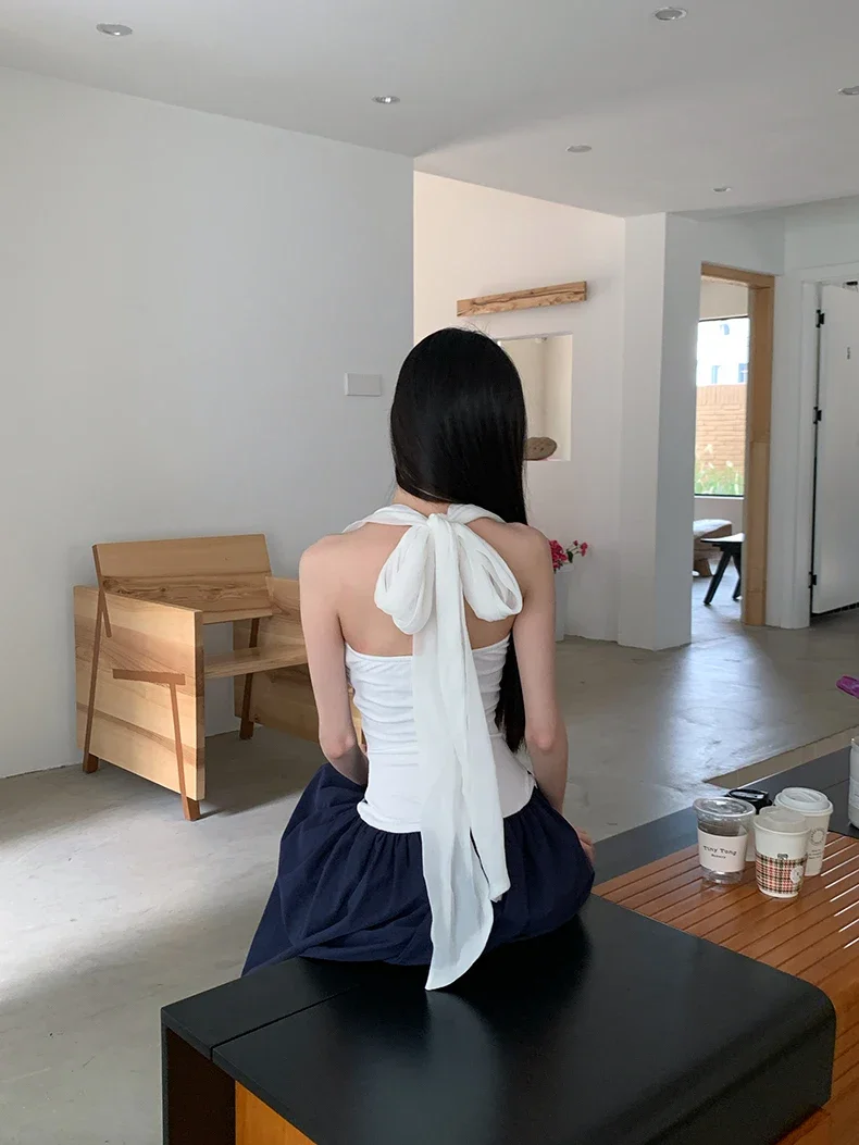 

Splicing Long Strapless Dress For Women In Spring And Summer, With Unique Printed Design And Slim Fit Long Skirt
