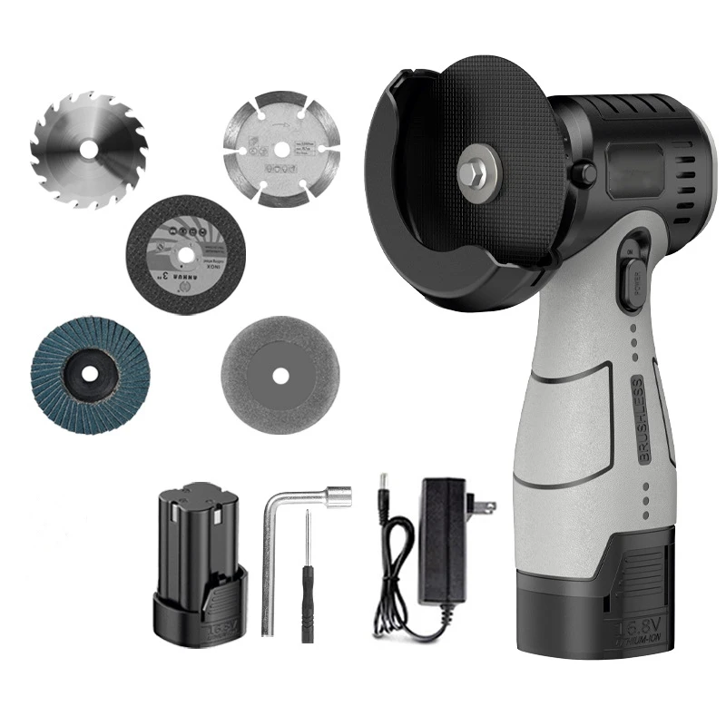 Brushless Cordless Angle Grinder Ferramenta de Moagem Recarregável Máquina de Polimento para Cortar Ferramentas Elétricas de Diamante 16.8v