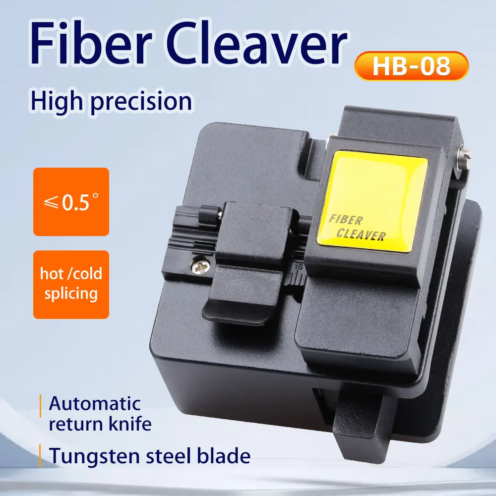 

High Precision Automatic HB-08 Optical Fiber Cleaver Smooth Cutting Machine With 50000 Times Span Life Return Knife