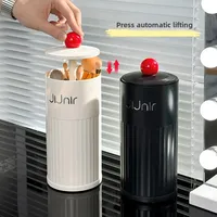 Automatic Lifting Cosmetics Storage Box Dustproof Makeup Brush Holder Desktop Makeup Tools Organizer Lipstick Eyebrow Pen Holder