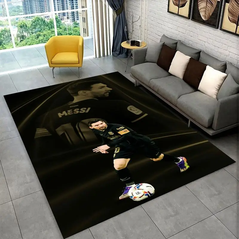 Football Goat M-Messi Sport Non-Slip Area Rug for Living Room,Bedroom,Playroom,Soft Carpet Floor Mat Home Decor Rug Kids Room