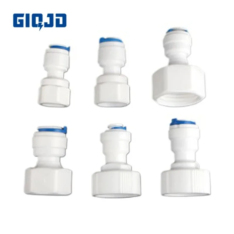 Water Purifier Accessories 6.5/9.5mm OD Hose To 1/4 3/8 1/2 3/4 Female Aquarium Quick Fitting RO Plastic Pipe Coupling Connector