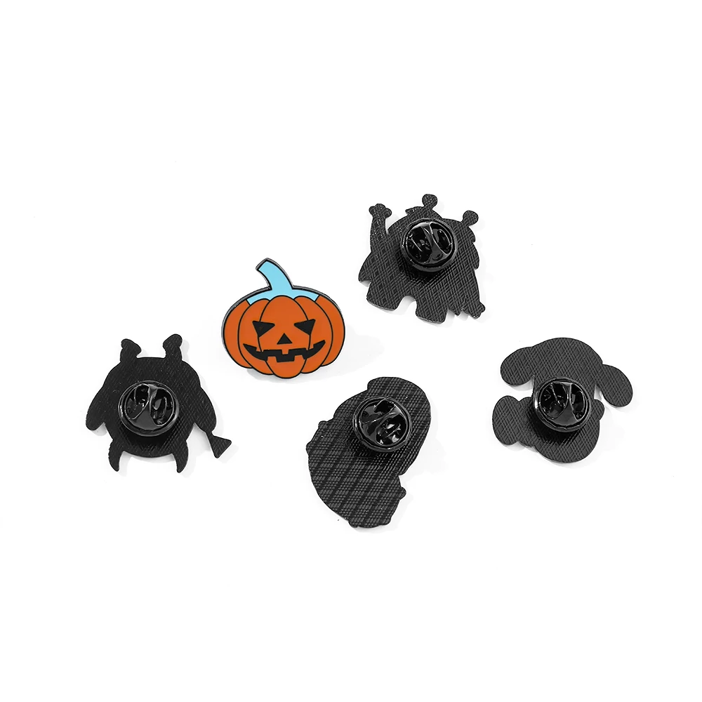 Halloween Pumpkin Enamel Pin Funny Skull Metal Badge Cute Cartoon Ghost Brooch for Backpack Jewelry Accessories Gifts