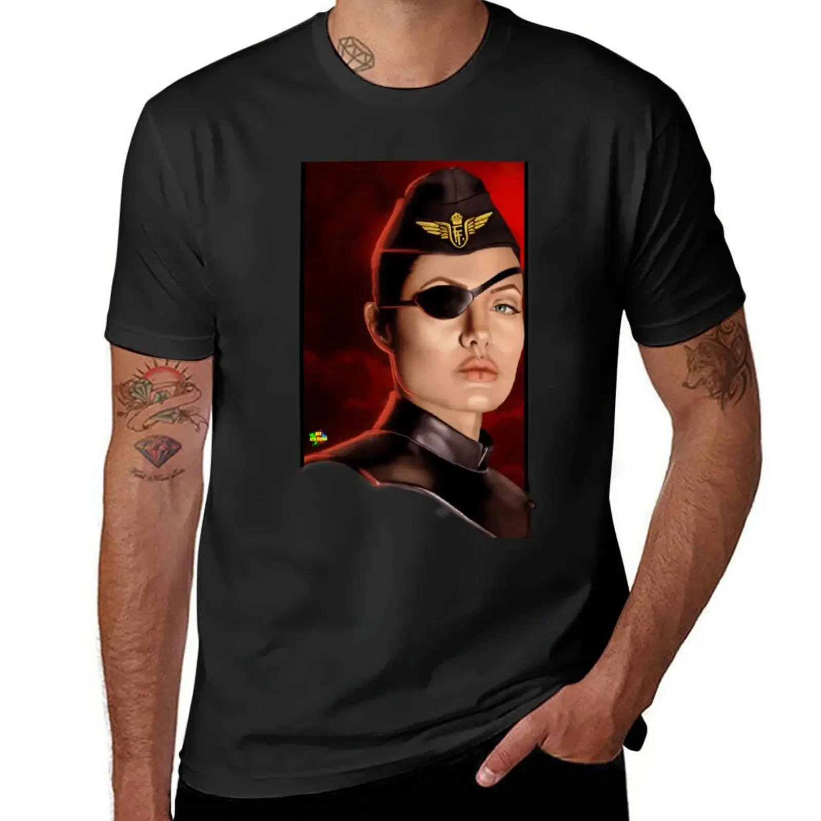 Angelina Jolie - Sky captain and the world of tomorrow T-Shirt blacks Short sleeve tee plain white t shirts men