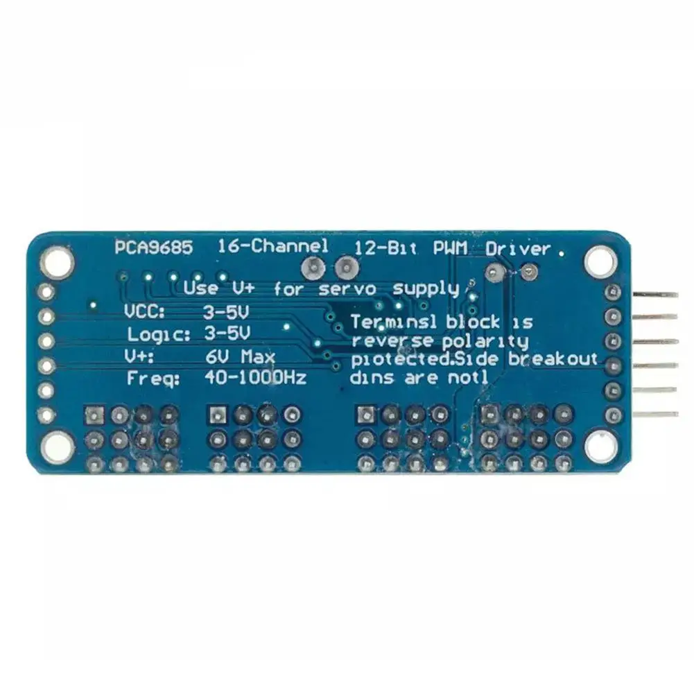 IIC PCA9685 16-kanałowy PWM/serwo/płyta serwonapędu 60 Hz narzędzia 12-bitowy robot elektroniczny 16-kanałowy element kontrolera K2C1