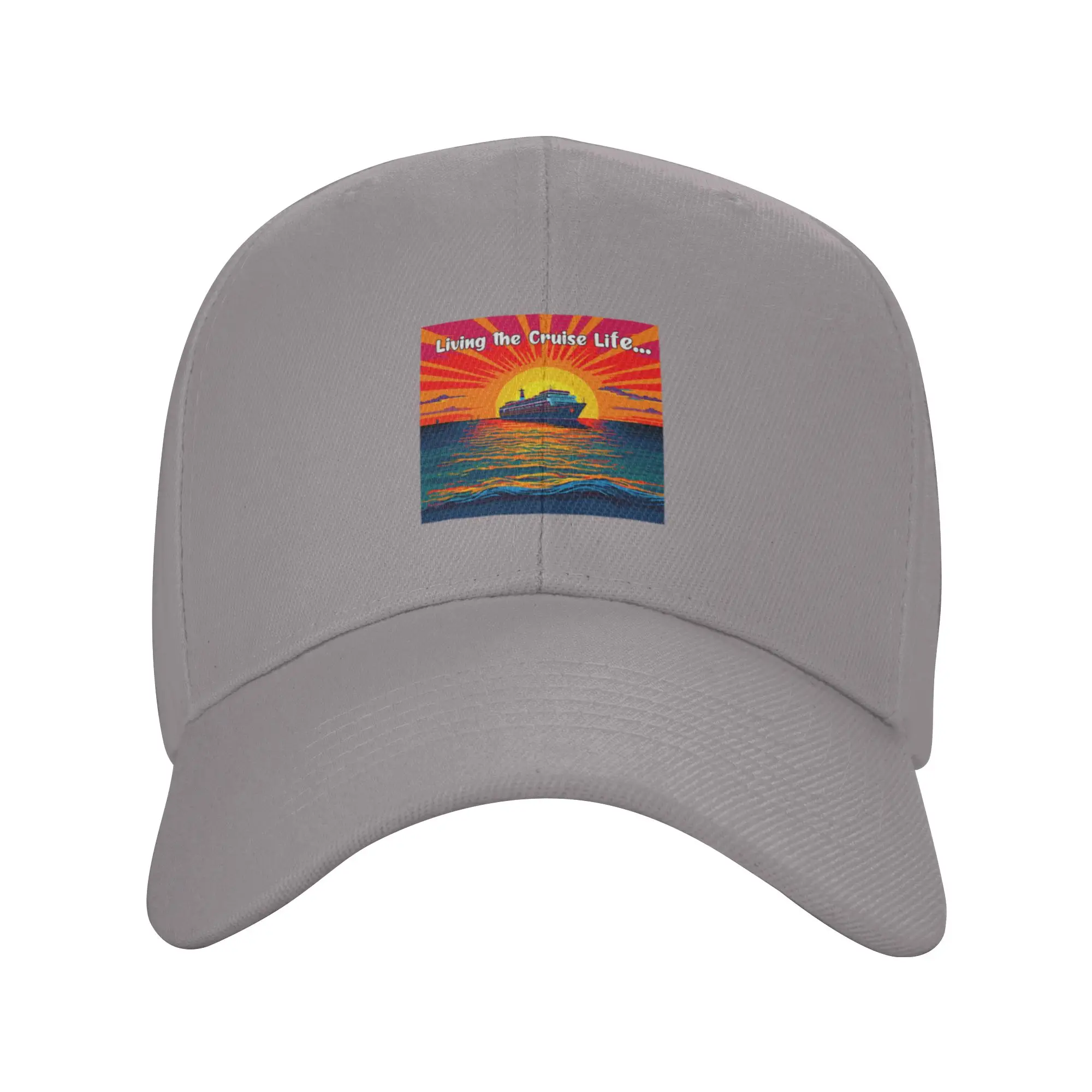 Hot Sale Living the Cruise Life - Design 1 Baseball Cap  Fashionable Cap Men  Surfing Cap Men