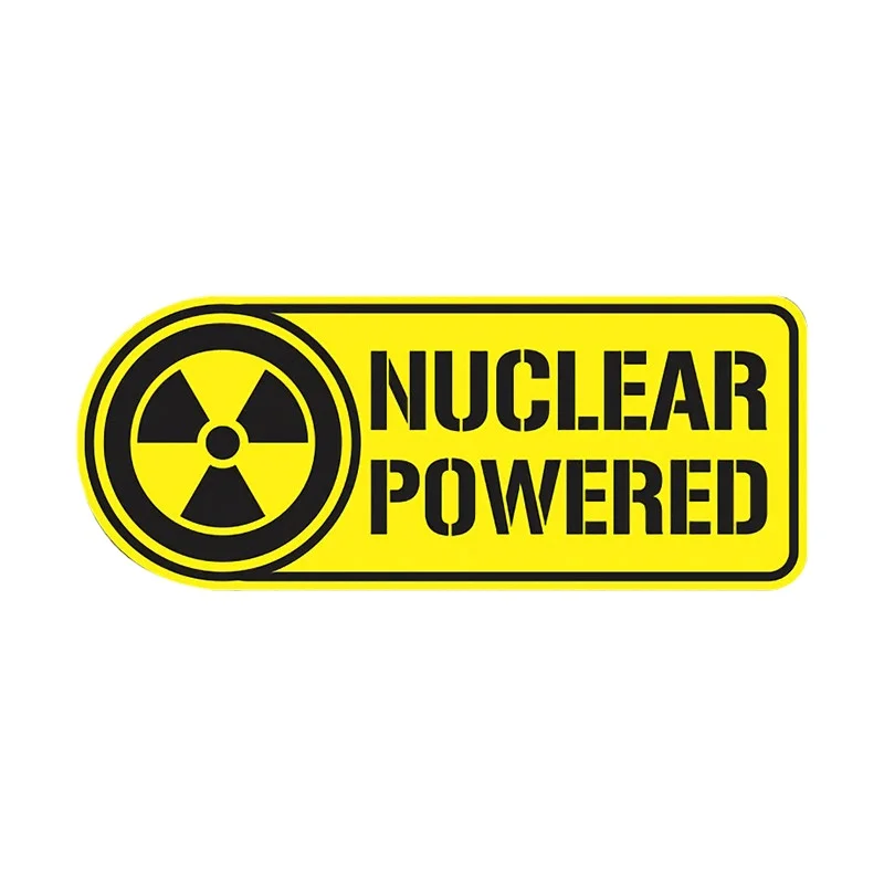 Stiker Mobil 13X4.3Cm Stiker Kreativitas Stiker Grafiti Sederhana Bertenaga Nuklir Pelindung Pintu Dekorasi Laptop AC