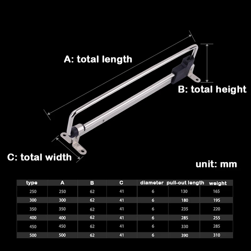 Stainless Steel Retractable Wardrobe Rail Clothes Hanger Towel Coat Racks Adjustable Closet Rod Rail Organizer Rack image 6