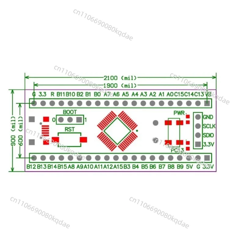 Cortex‑M0 Microcontroller Development Core Board STM32F072C8T6, Embedded Experiment Minimum System Circuit Hardware