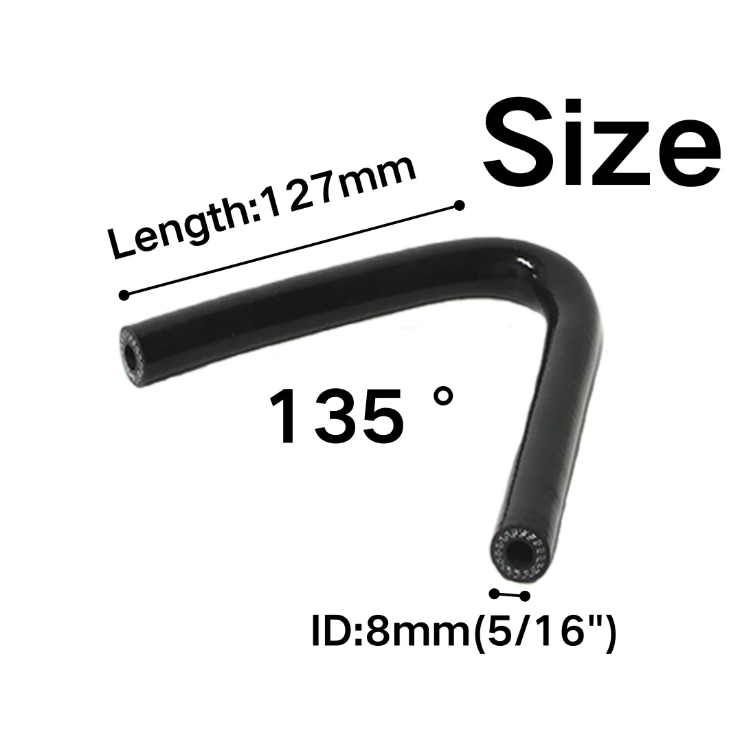 135 Degree Silicone Elbow Hose, ID 8/10/13/16/19/22/25/28/32/35mm Reducer Pipe, Turbo Water Intercooler Air Intake Tube for Car