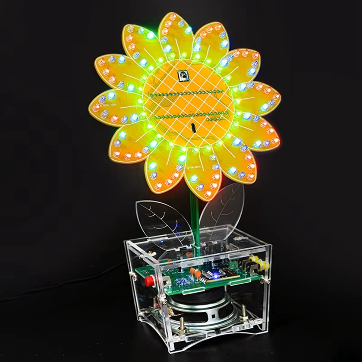 POSV-LED カラフルな LED ひまわり Bluetooth スピーカーキット音楽スペクトル楽しい電子生産 DIY 溶接練習