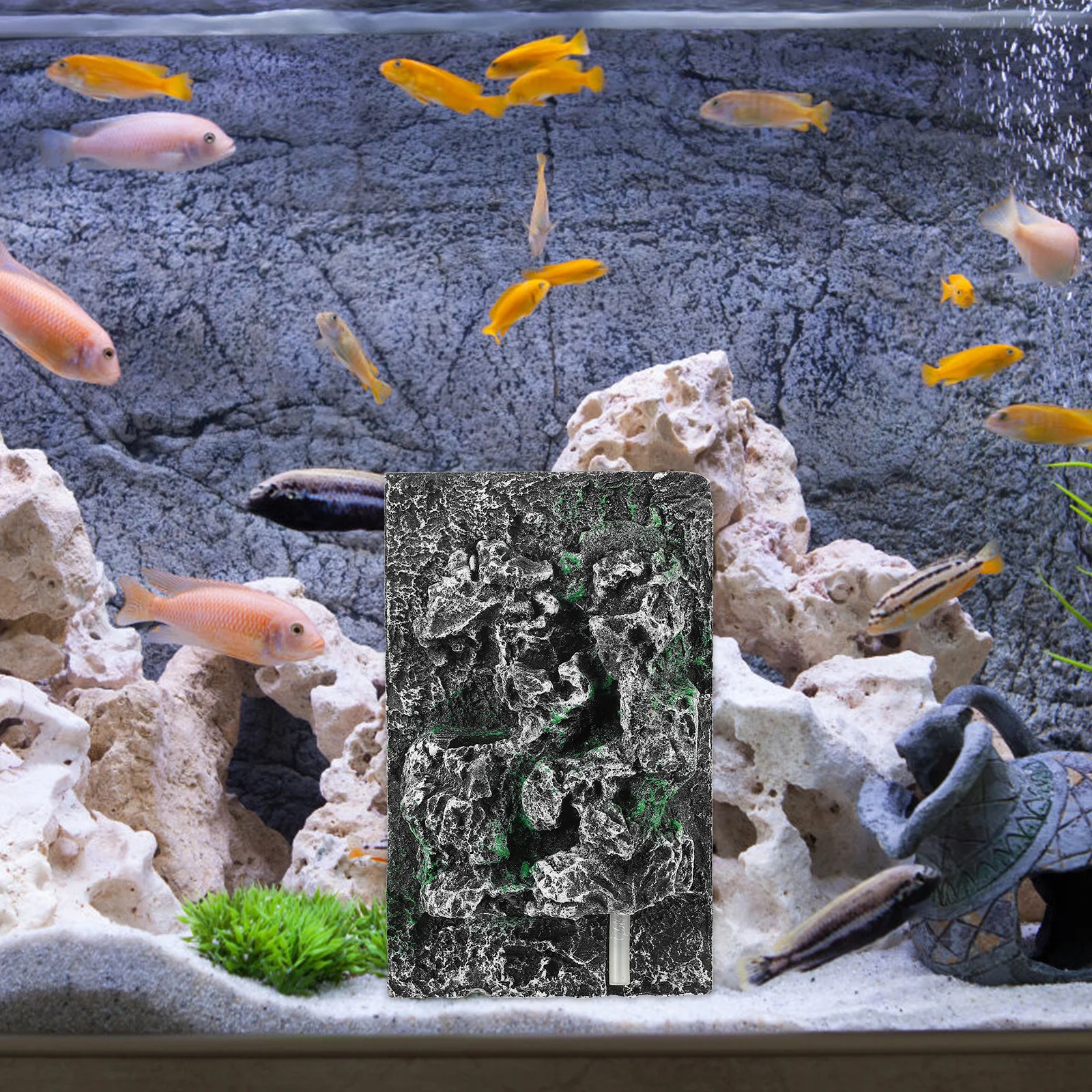 

3D Fish Tank Background Board PU Material Waterproof Reptile Tank Decor for Aquarium Terrarium Landscape Decoration