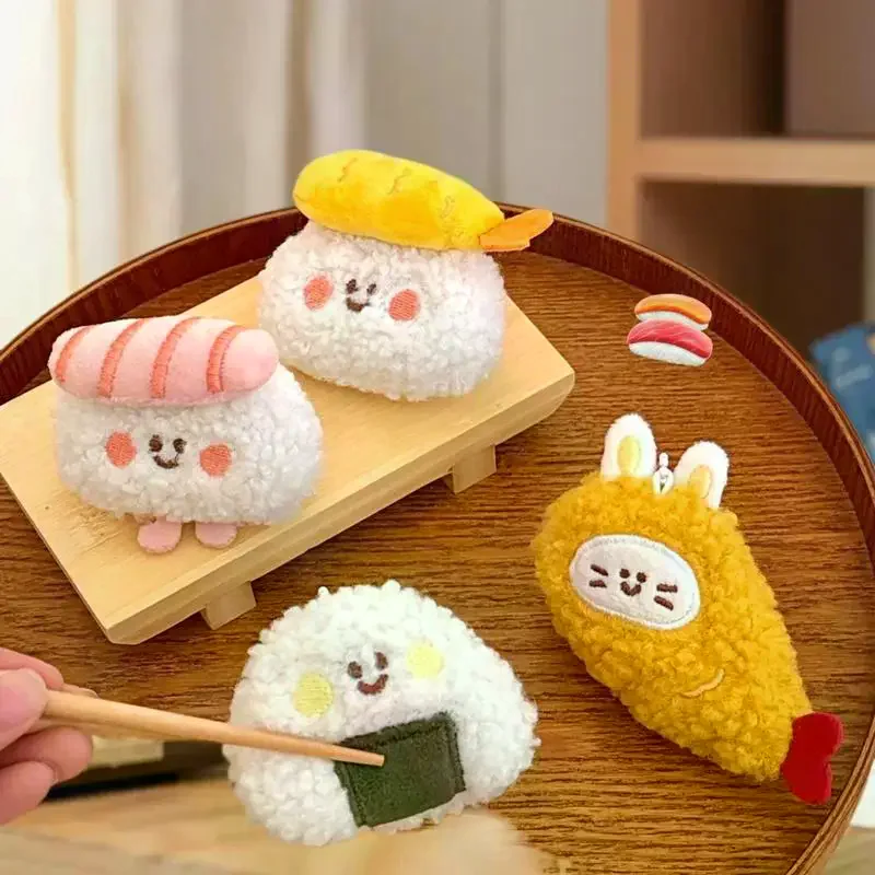 귀여운 음식 모양 열쇠고리 스시 장식 백팩 참 장식품 기발한 선물