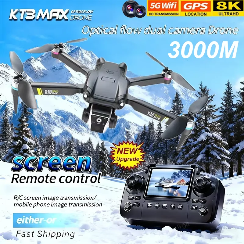 

K13MAX Профессиональный RC Дрон WIFI FPV 8K HD Камера Складной Квадрокоптер Удержание высоты Жест Фотография Экран Игрушка с дистанционным управлением