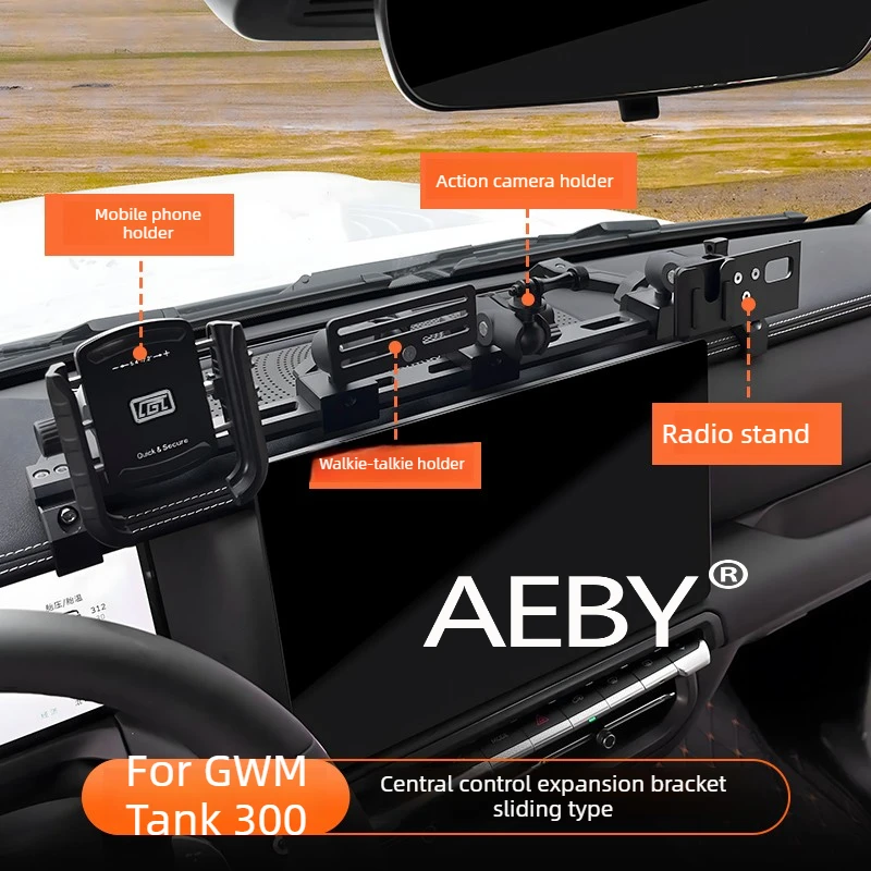 

AEBY For GWM Tank 300 2021-2025 Multi-Function Dashboard Mount,Sturdy Bracket,Adjustable Multi-Angle Stand,Easy Installation