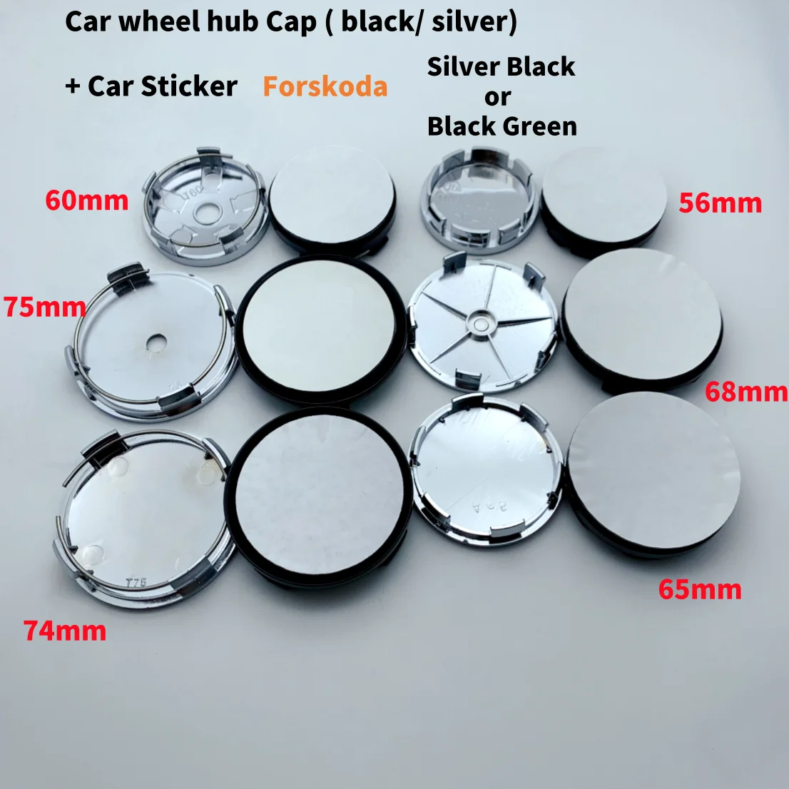 

4PCS Car Wheel Hub Cap Emblem 56mm 60mm 65mm 68mm 74mm 75mm Range Dustproof Rim Refit Badge Covers Stickers Auto Accessory Set