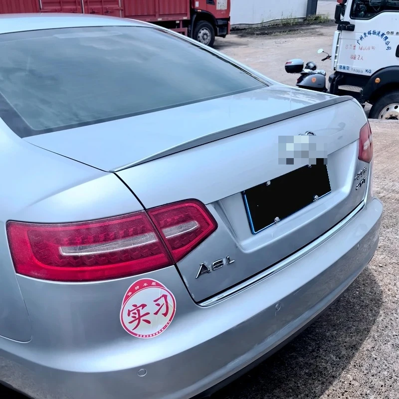 LwwGji Alerón Trasero Para Audi A6 C6 (2005-2011): 3 Piezas De Goma, Color Negro Brillante, Estilo Deportivo