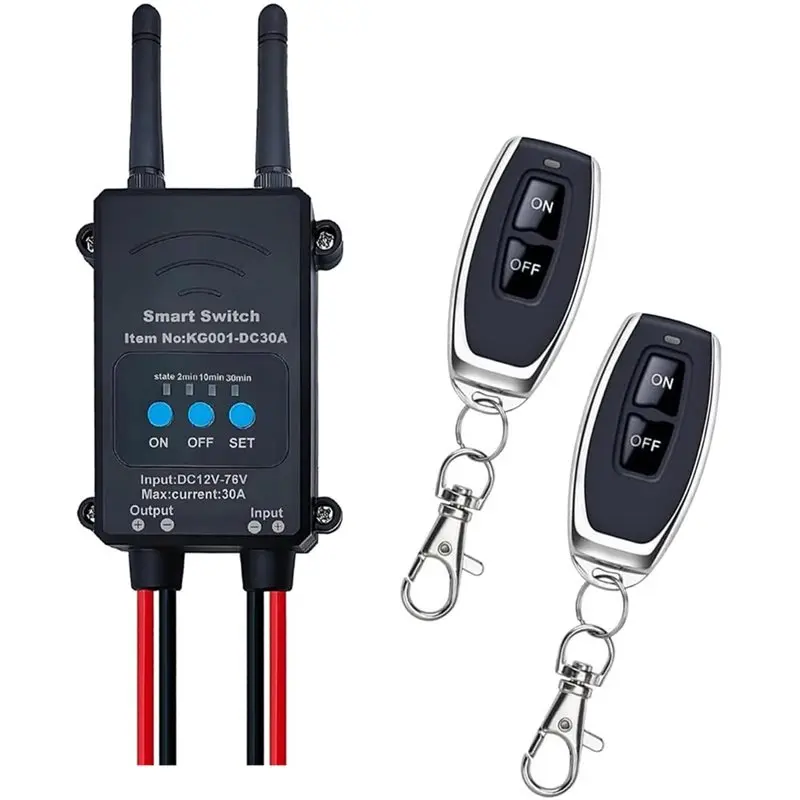 llcs-dc-12v-76v-bluetooth-ワイヤレスリモートコントロールスイッチ、調整可能な遅延タイマー付き-30a-リレーモジュール-5s-2-分-10-分-30-分