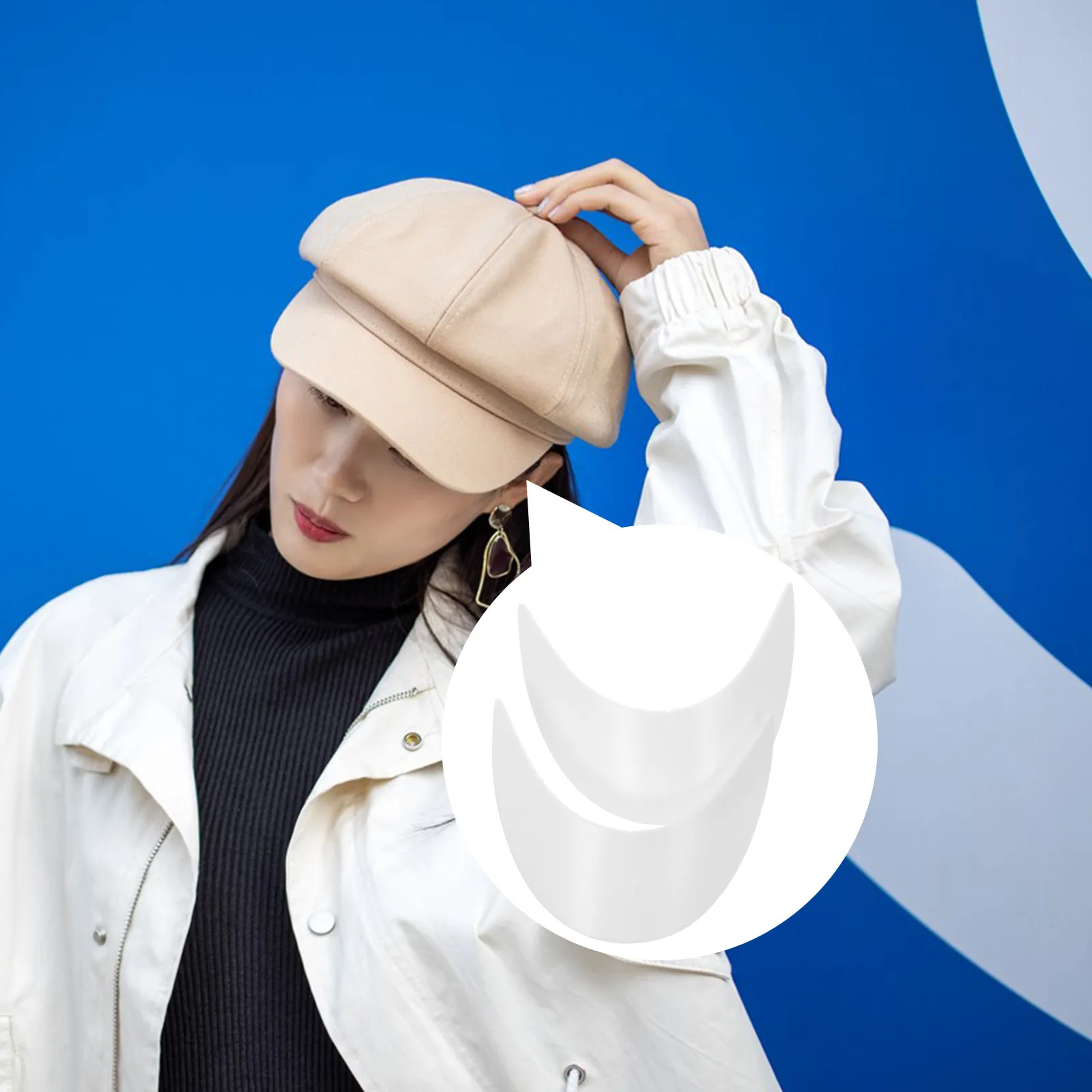 2Pcs Sun Protection Hat Brim Plastic Shaper Easy Install Bas