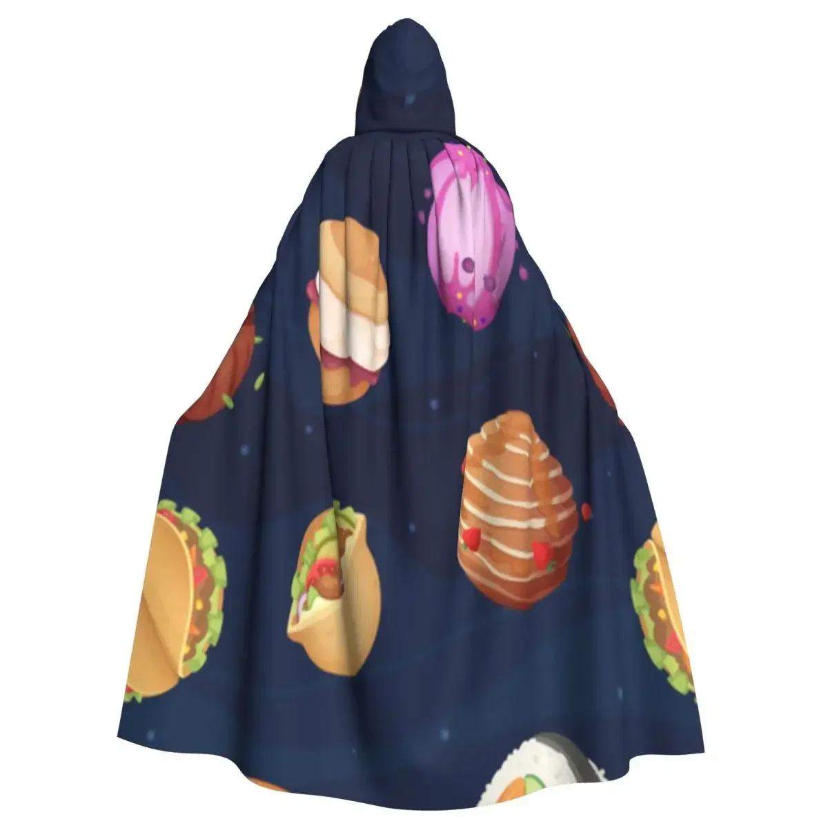 Long Cape Sweets Fast Food Burger Pizza Sushi Hooded Coat Autumn Hoodies