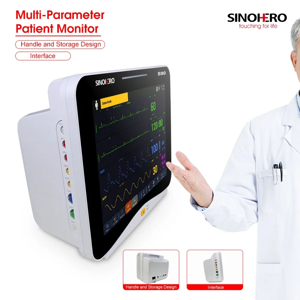 Multi-parameter Veterinary Vital Signs Monitor Animal Use Monitoring Machine Portable Patient Monitor