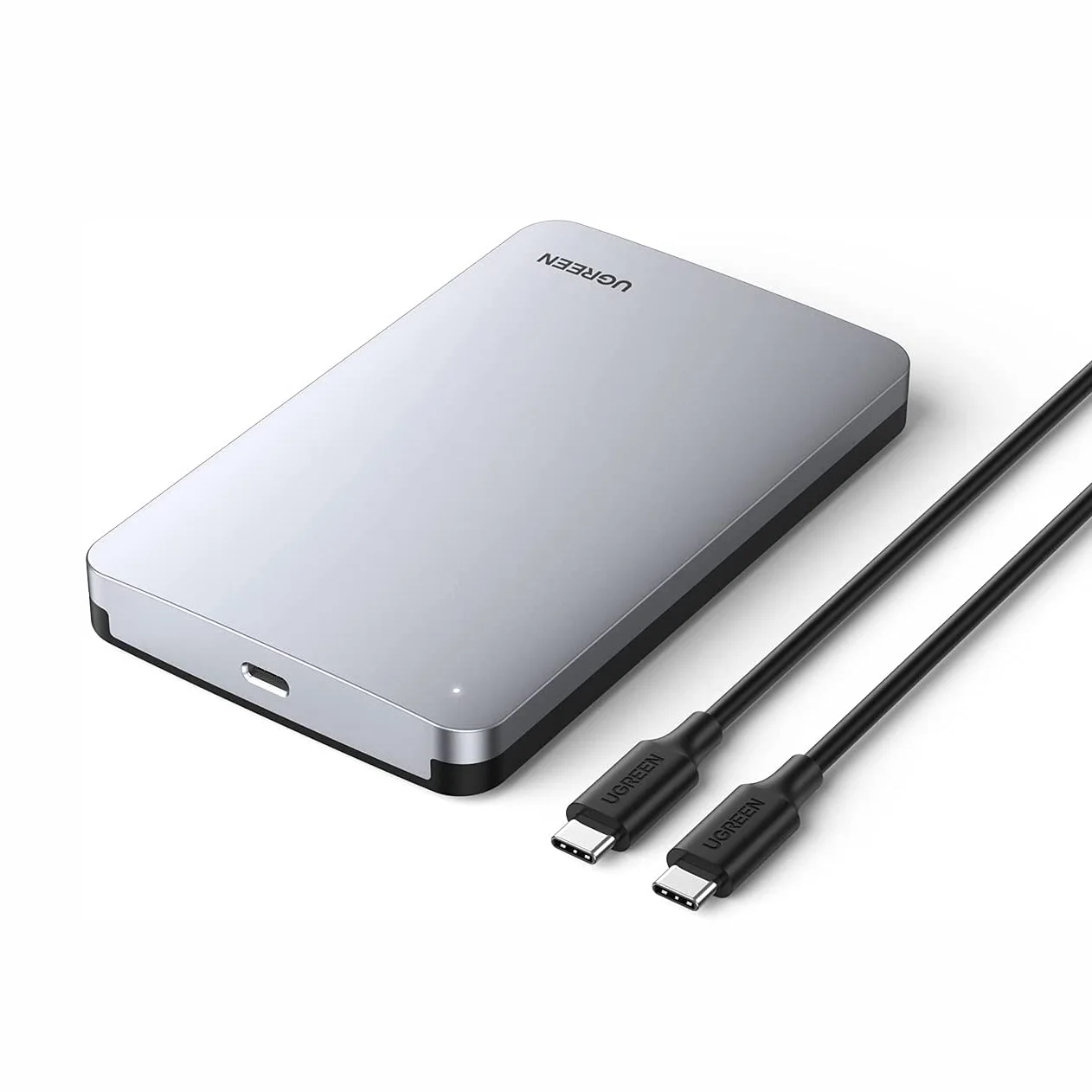 

UGREEN Корпус жесткого диска USB C для 2,5-дюймового жесткого диска SATA SSD Алюминиевый адаптер USB C к SATA USB 3.1 Gen 2 Поддержка UASP SATA III
