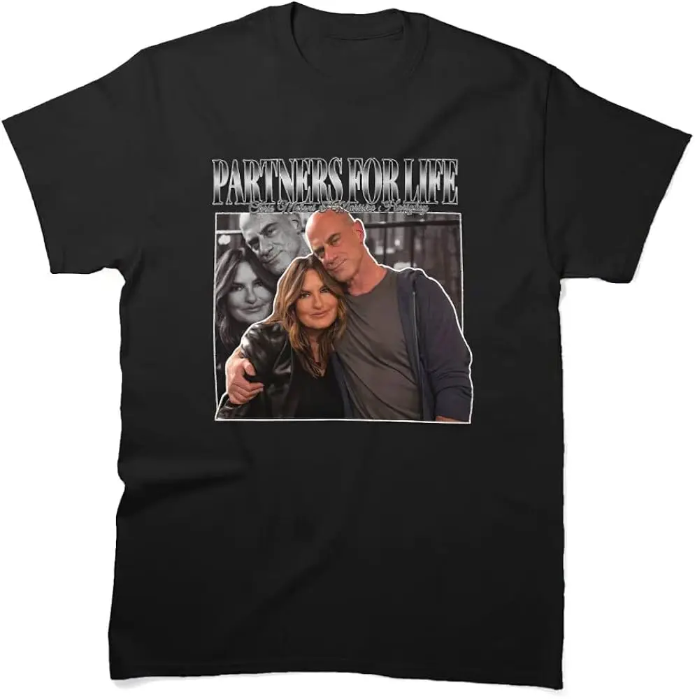 Men's Women's Shirt Partners for Life Mariska Hargitay & Chris Meloni 90S Inspired T-Shirt for Holiday Father's  Day T-Shirt,