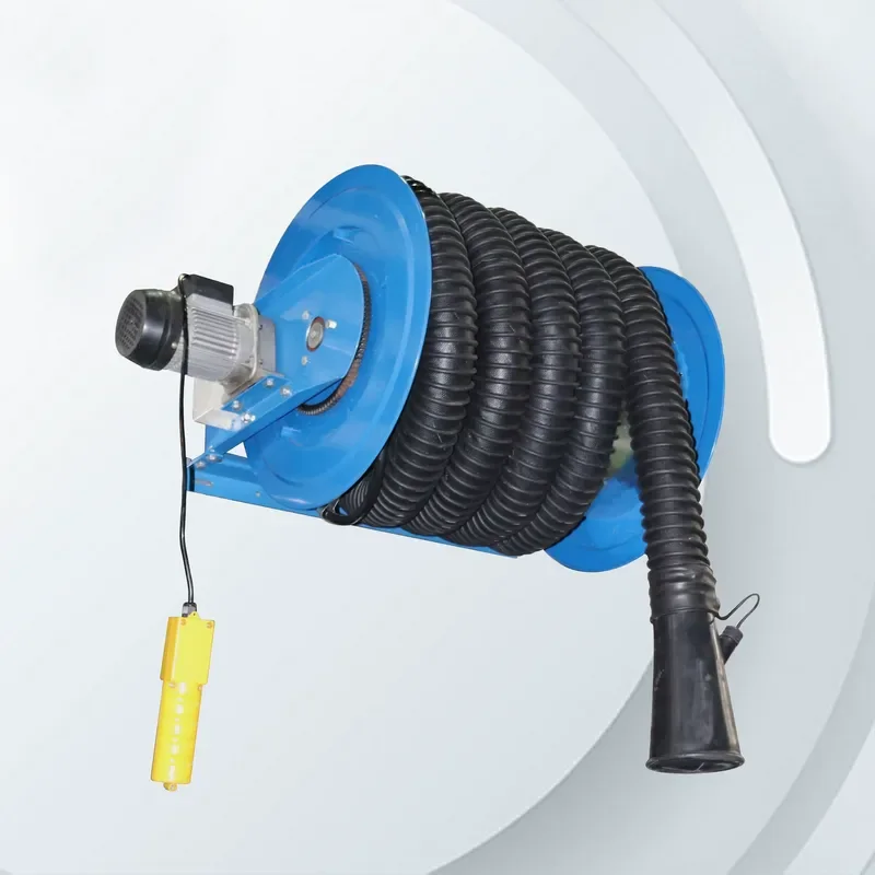Fengshen Factory Direct Motor Driven Exhaust Hose Reel Customizable Hose Length for Bulk Auto Repair Equipment Procurement