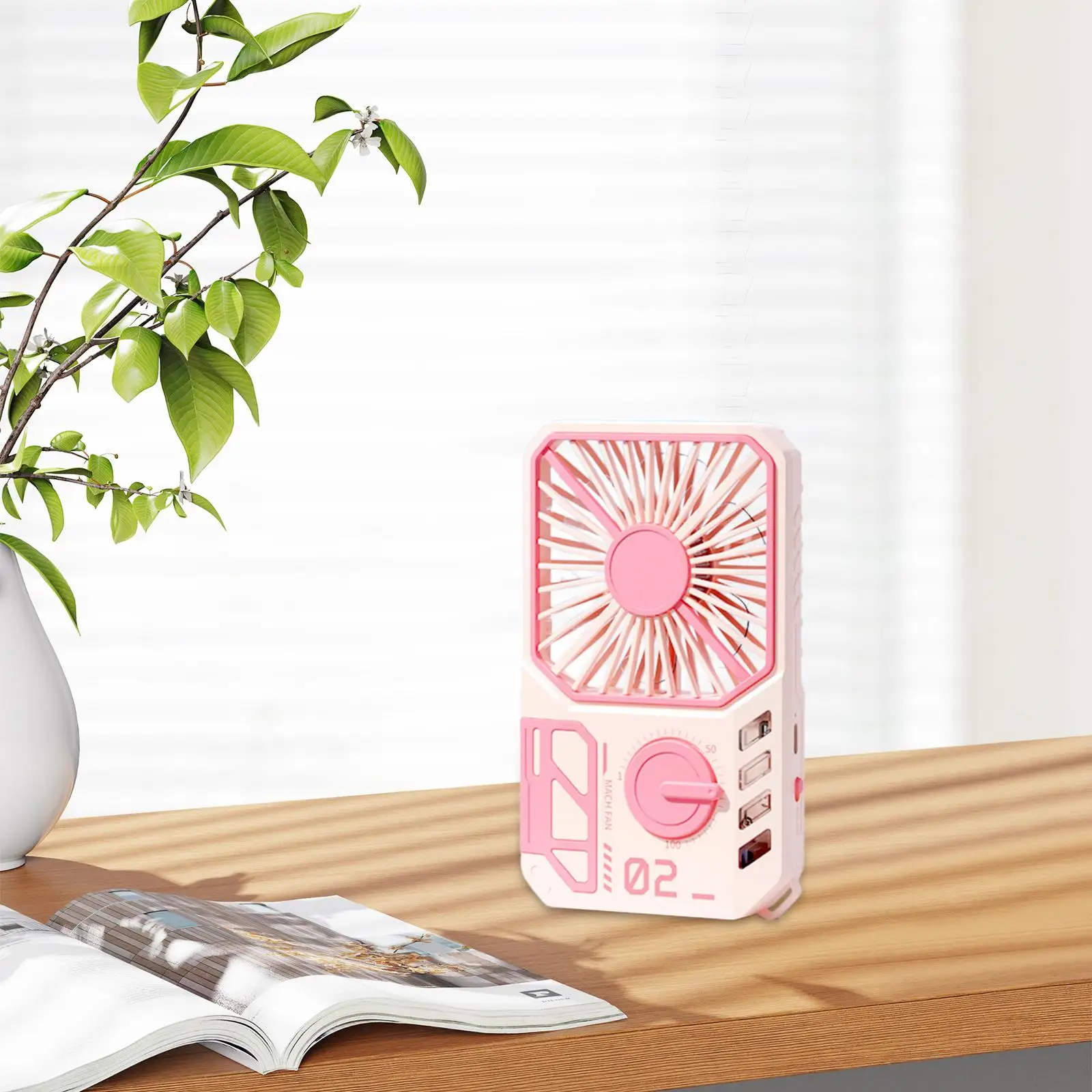 مروحة محمولة باليد ، USB قابلة لإعادة الشحن ، شخصية ، مروحة مكتب للسفر ، المشي لمسافات طويلة ، التخييم ، المنزل ، المكتب ، داخلي ، خارجي ، محمول باليد