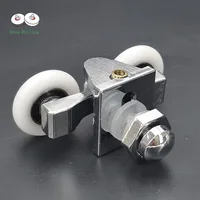 4pcs Shower Door Runner, Bathroom Pulley Diameter 23mm 25mm, Main Body Zinc Alloy Material, Sliding Door Wheel, Door Accessories 3