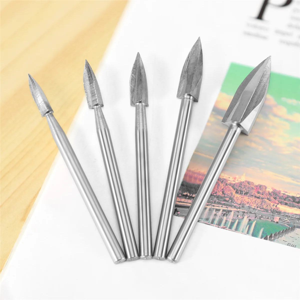 5 pezzi di accessori per trapano per intaglio e incisione del legno, montaggio universale per utensili rotanti (5 pezzi)