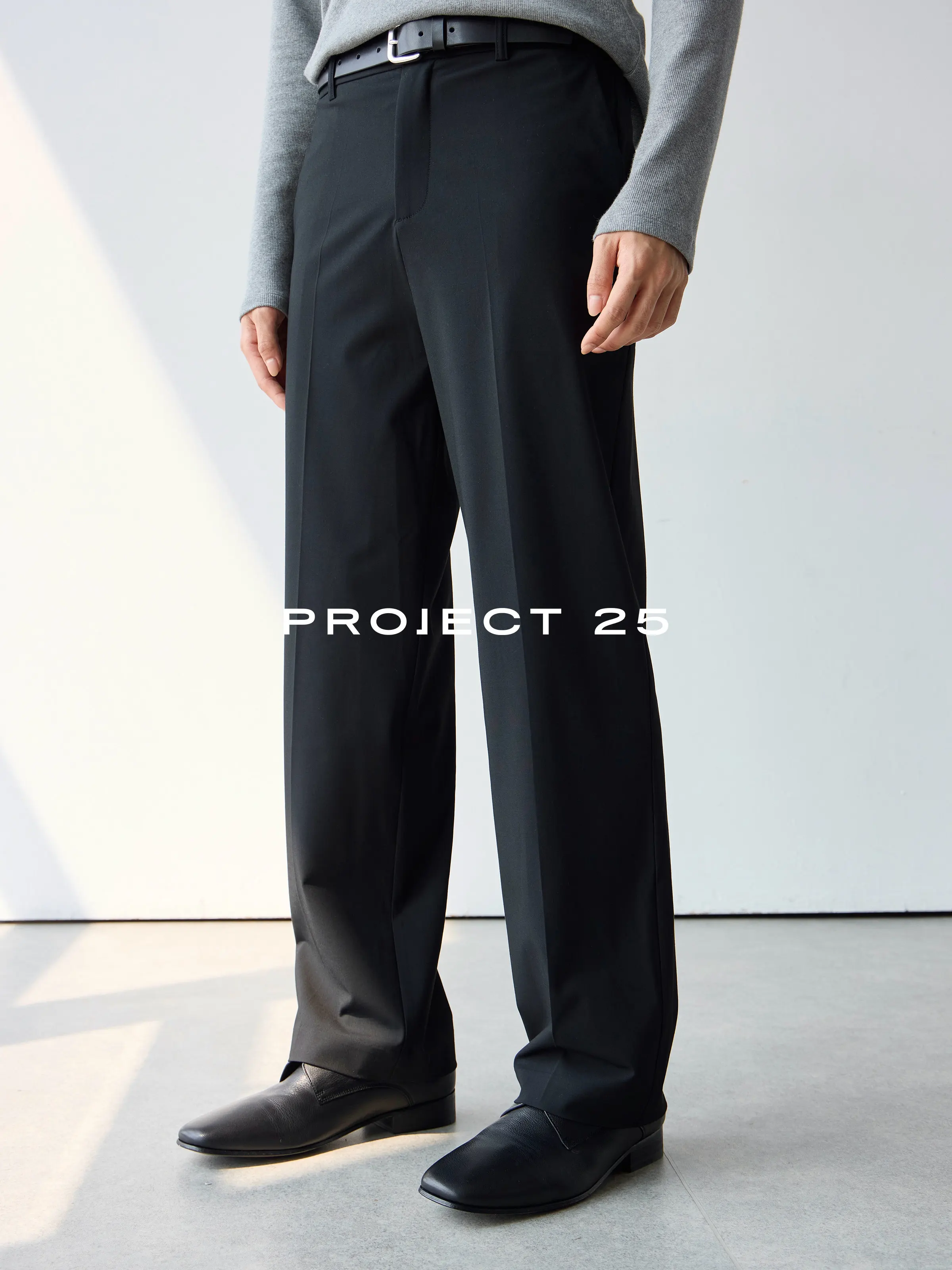 PROJECT 25 Japan Takisada Tech Fabric Straight Suit Trousers Wrinkle Resistant Machine Wash Easy Care Lazy Commuter Casual Pants