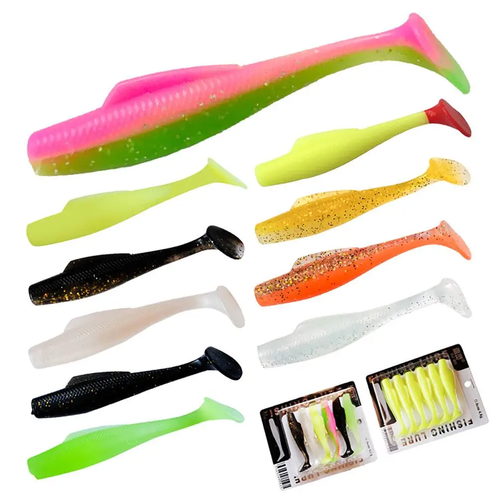 

6cm/8cm/10cm Lure Soft Bait With Paddle Tail Multi-Purpose Stretchable High-Elasticity Soft Worm Swimbait Fishing Lures