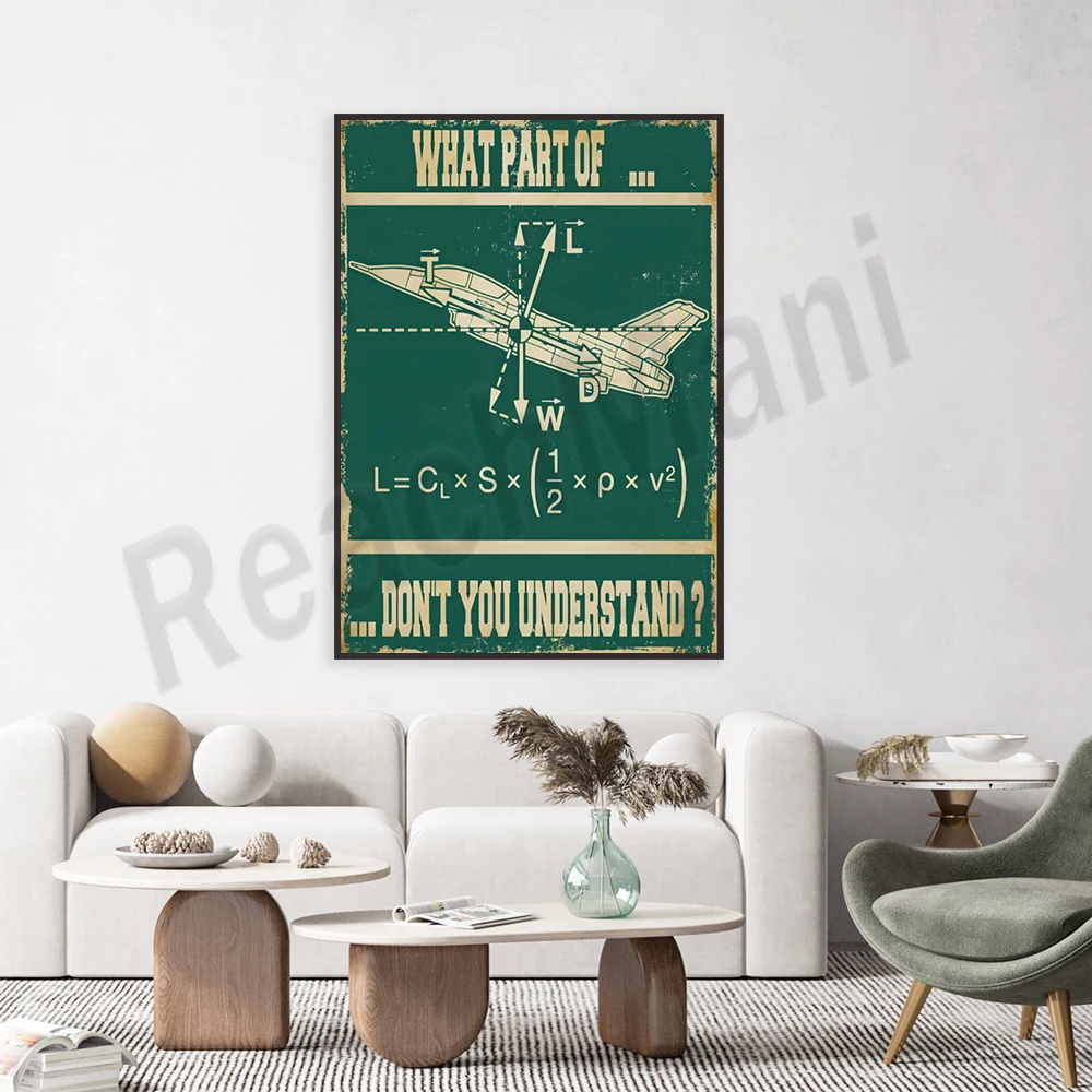 The take-off angle of the plane - which part of the plane, don’t you understand? Vintage poster home decoration canvas printing