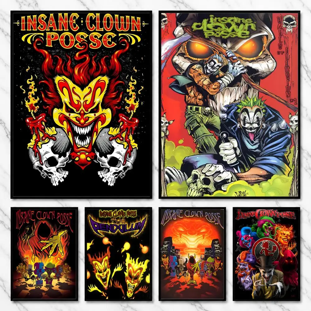 Insane Clown Posse Horrorcore Rap Underground Carnival Poster Self-Adhesive Unframed Fashion Wall Prints for Office & Home Decor