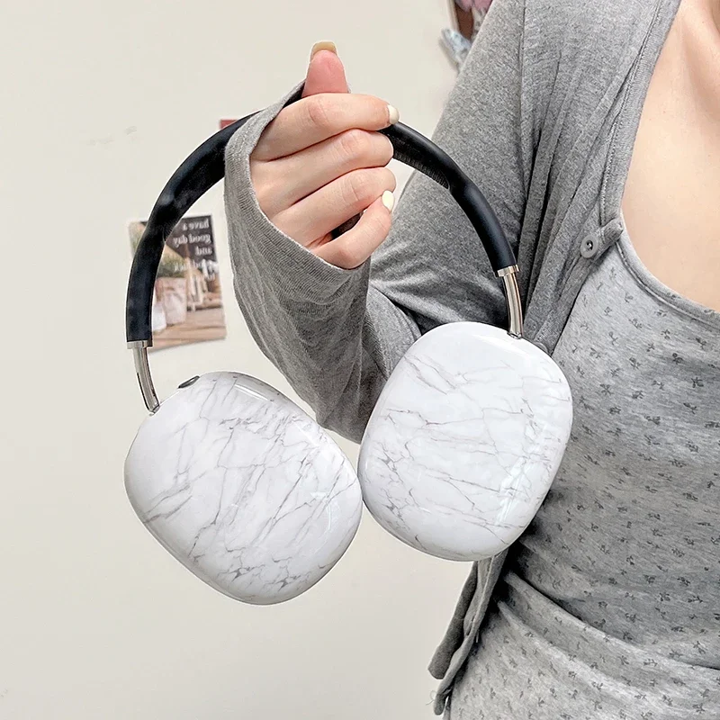 Защитный чехол с мраморным рисунком для наушников Apple Airpods Max, чехол для наушников с защитой от царапин, аксессуары для наушников