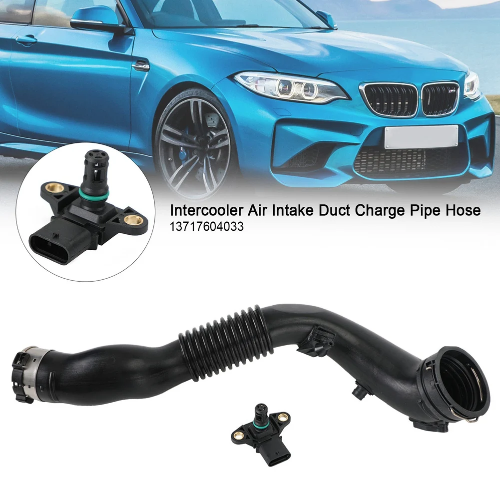 13717604033 Car Intercooler Air Intake Duct Charge Pipe Hose with Intake Pressure Sensor for BMW F22 F25 F26