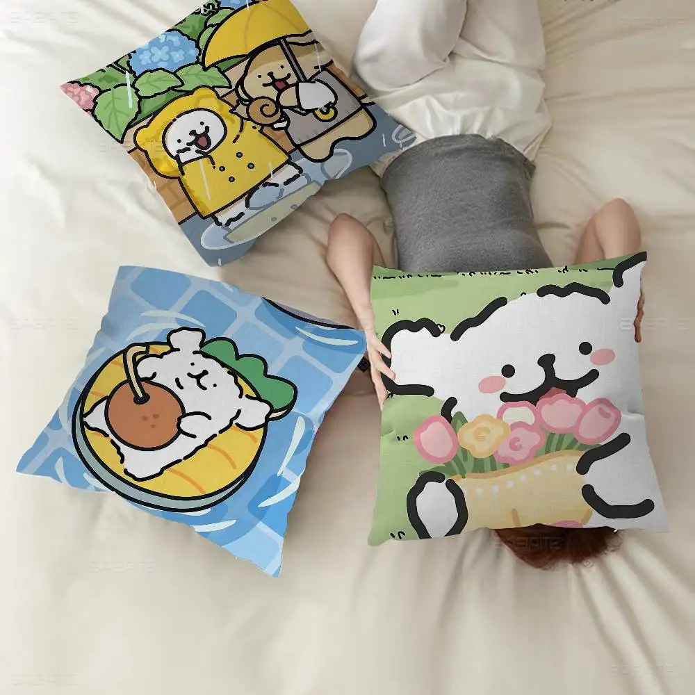 Line CARTOON P-PuppyS Maple Design Cushion Cover Happy Autumn Harvest decor Holiday Decorati Pillow Cover