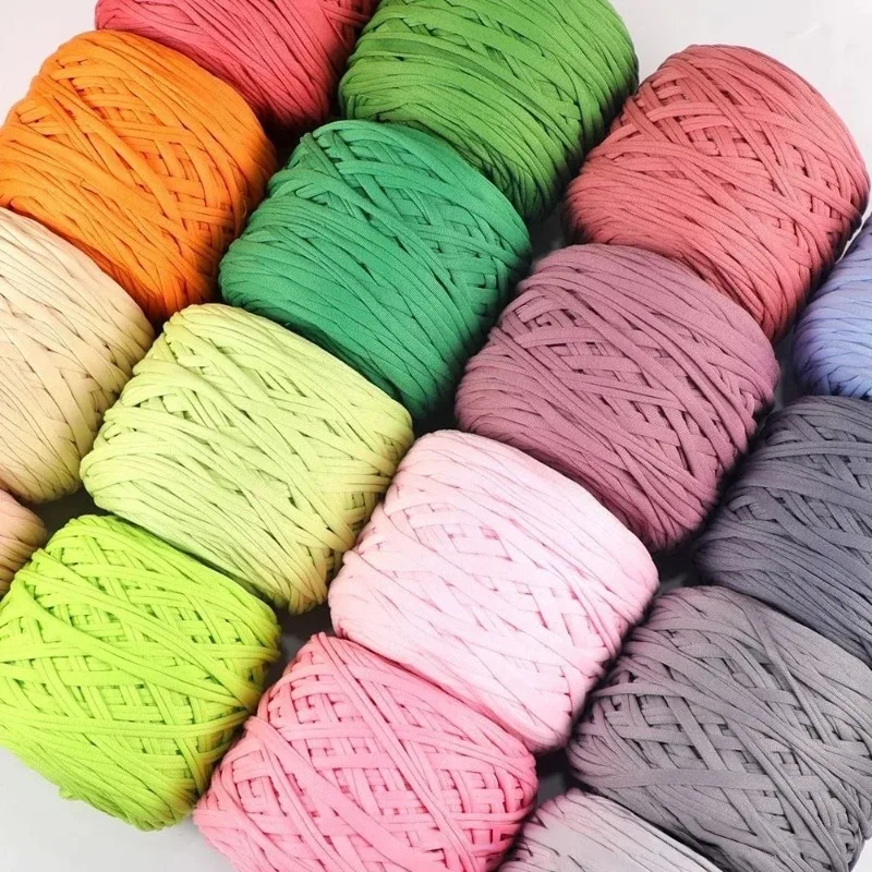 280g T Shirt Yarn Soft Cotton Fabric Yarn Thick Chunky Crochet Yarn for DIY Handmade Knitting Bag Cushion Rugs Home Decor Crafts