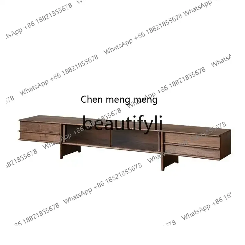 N178 A North American black walnut solid wood TV cabinet Modern simple living room Multifunctional storage locker