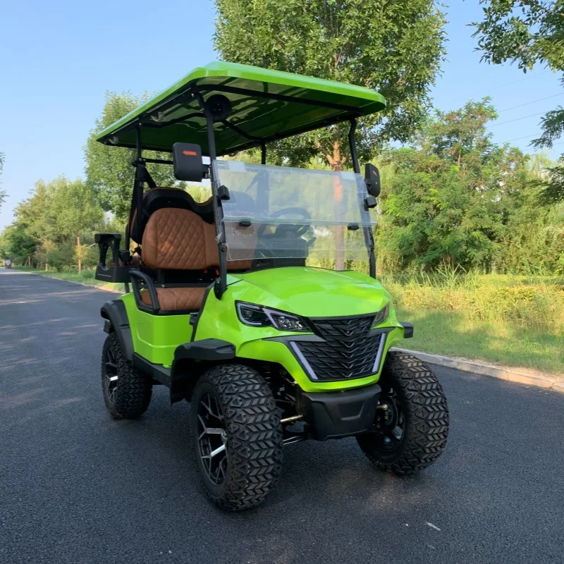 2026 Hot Style Customization 2/4/6 Seats 4 Wheel 48/60/72V Electric Golf Cart 14-Inch Off-Road Tires Aluminum Alloy Wheels