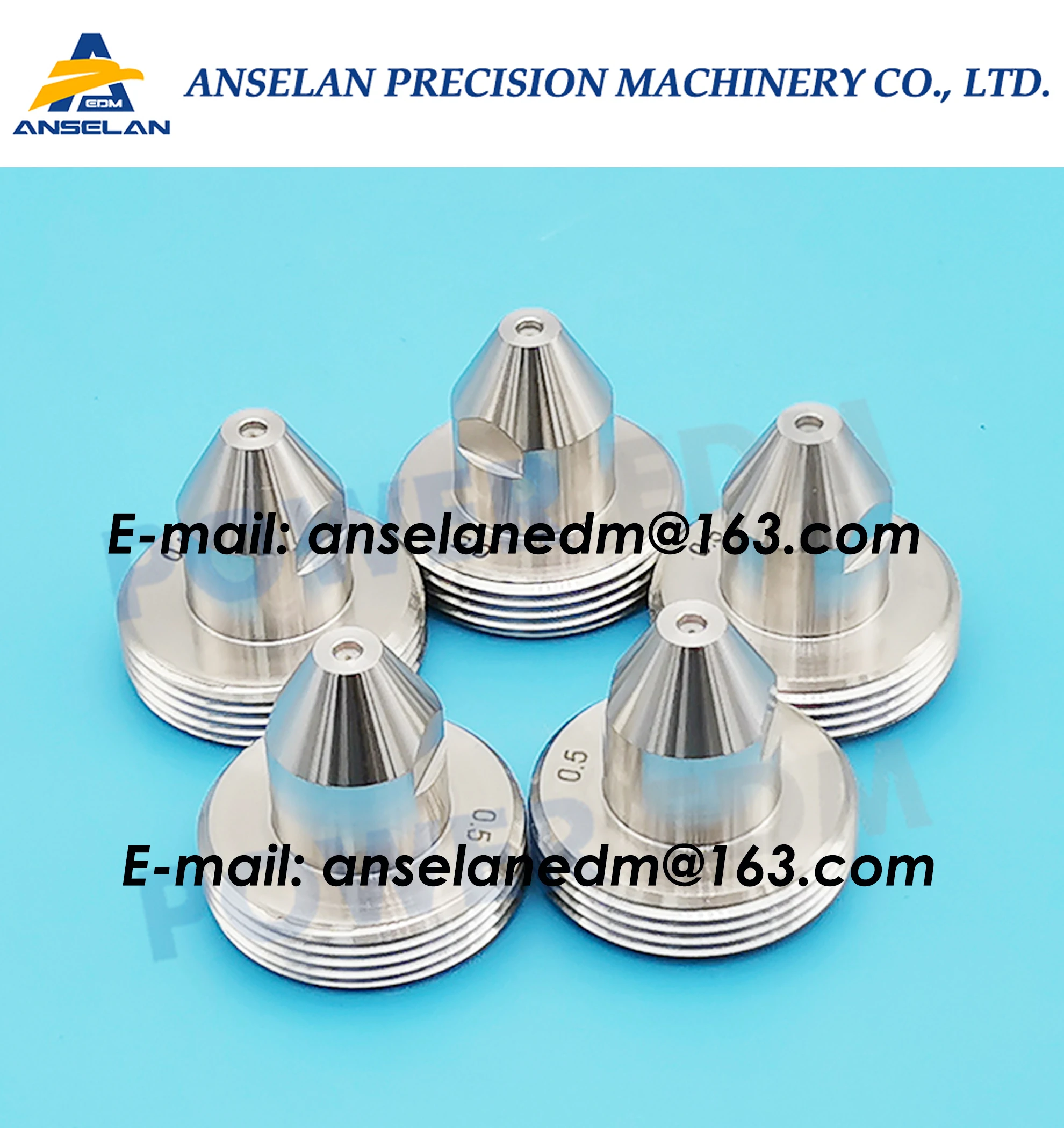 

23EC085A219 edm U6 Jet Nozzle Ø1.0mm for Makino W,DUO,UP series machines. edm wear parts for Makino 23EC.085A.219