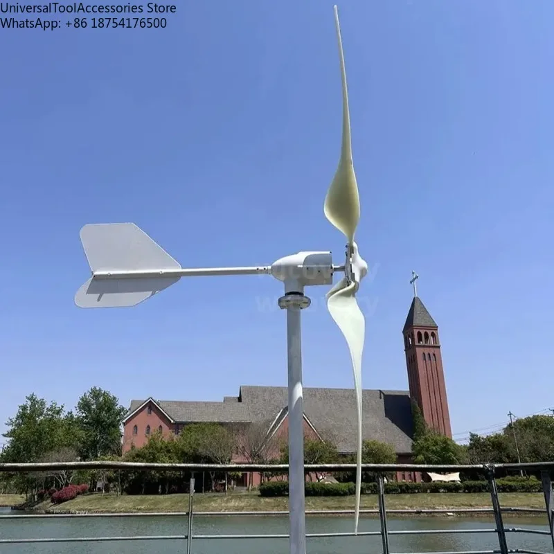 15KW 20KW Horizontal Wind Turbine Generator Low Rpm 3-Phase with 220V Inverter MPPT for Hybrid Electricity Generation Free Energ
