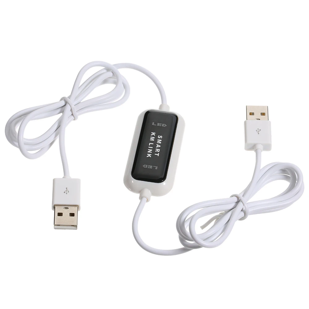 USB 2.0 Smart KM Link PC To PC Keyboard Mouse Share Sync Data Link Connection USB Extension Cable Data File Transfer USB Switch