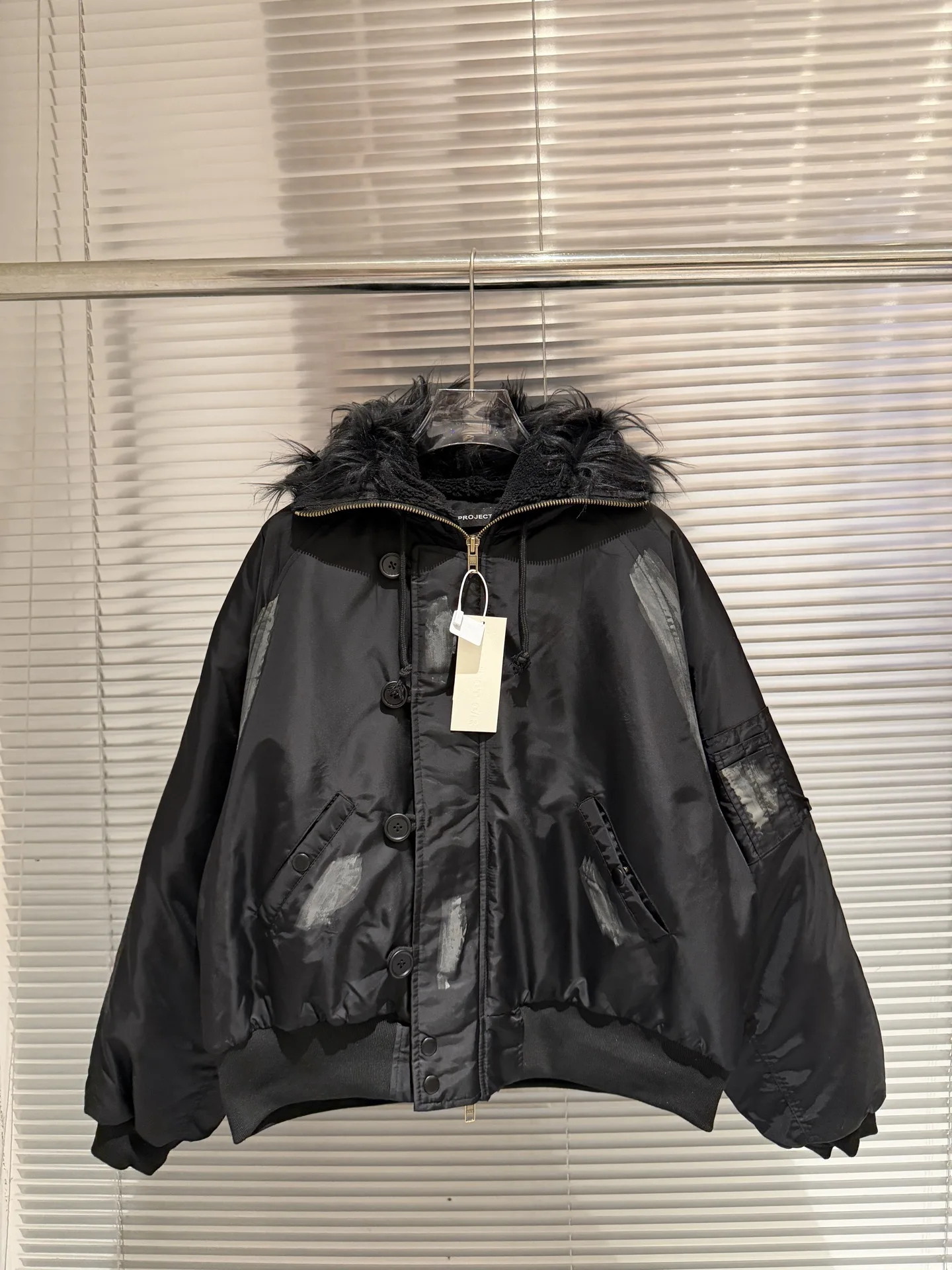 

Куртка-пилот Ailz Project American Sle Vintage N2B с меховым воротником, утепленная, из плотного хлопка, зимняя, удлиненная, на молнии...