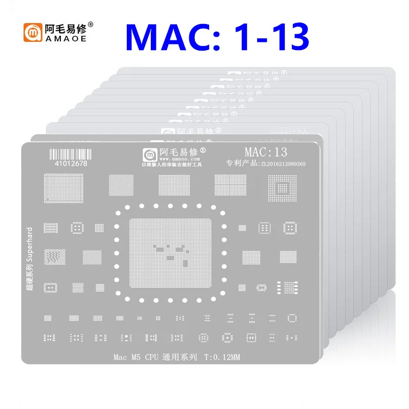 BGA Reballing Stencil For Mac MacBook M5 M4 M3 Series A2159-T2 M1
