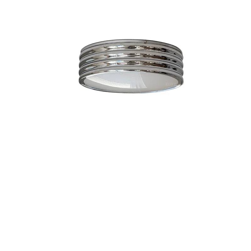 

Bauhaus round ceiling lamp, medieval silver modern, study lamp