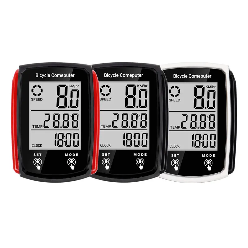 Wired Bike Computer LED Digital Bicycle Speedometer Odometer Touchscreen Cycling Computer Waterproof with Backlight
